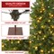 Casafield Pre-Lit Realistic Pencil Alpine Fir Artificial Holiday Christmas Tree with LED Lights and Metal Stand